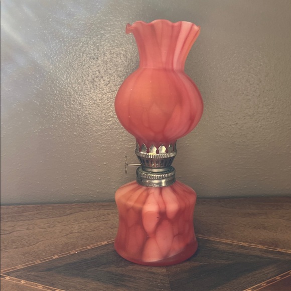 Funky vintage glass oil lamp - Picture 2 of 5